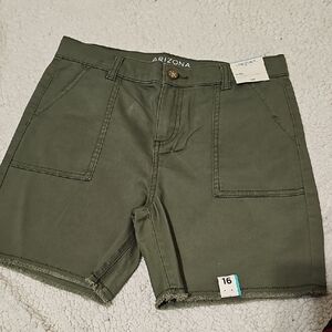 Girl's Arizona Olive Green Utility Shorts